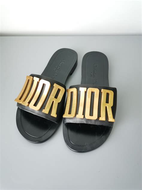 dior revolution slides black|christian dior wedges.